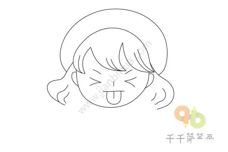 调皮又软萌软萌可爱有点甜的女孩子值得呆萌可爱卡通简笔画超软萌少女