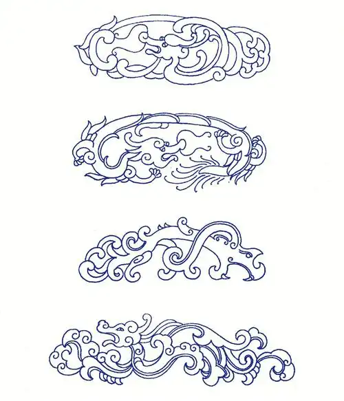 传统图案纹样龙纹纹饰二