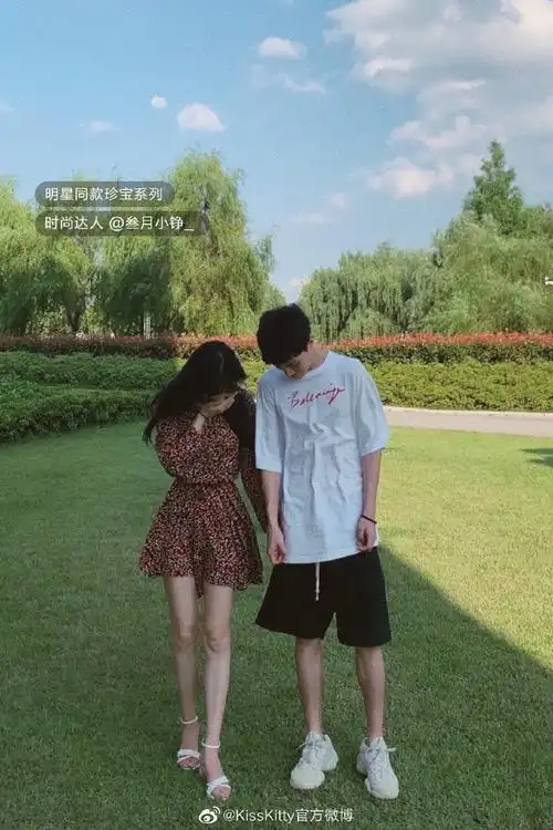 温柔小裙裙与男朋友一起走花路吧#kiss kitty闪耀大使李子璇#时尚kol