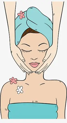 做面部护理按摩的人