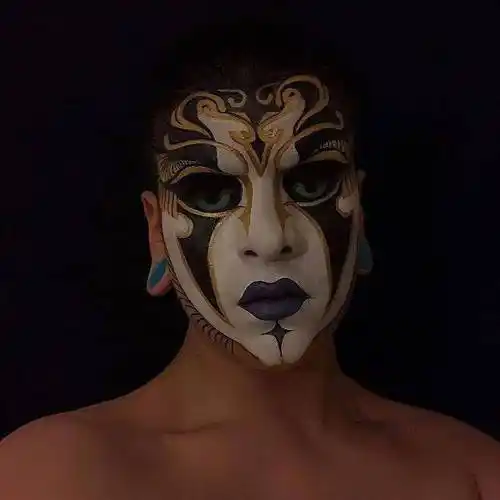 赏析|男美妆博主dippwadd的面具妆容