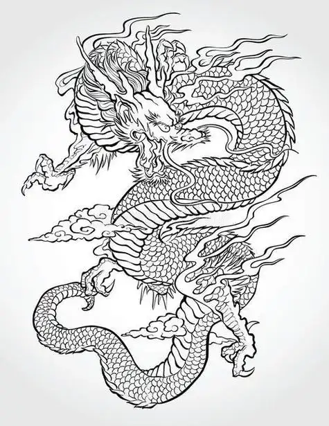龙简笔画最简单漂亮的龙简笔画龙的简笔画中国手抄报画中秋节的手抄报
