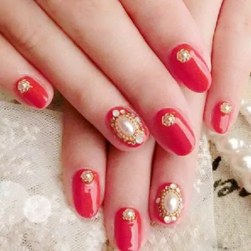 美甲- 冬季爆款显白中国红