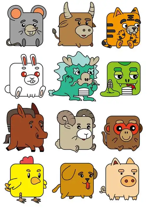 十二生肖小方块