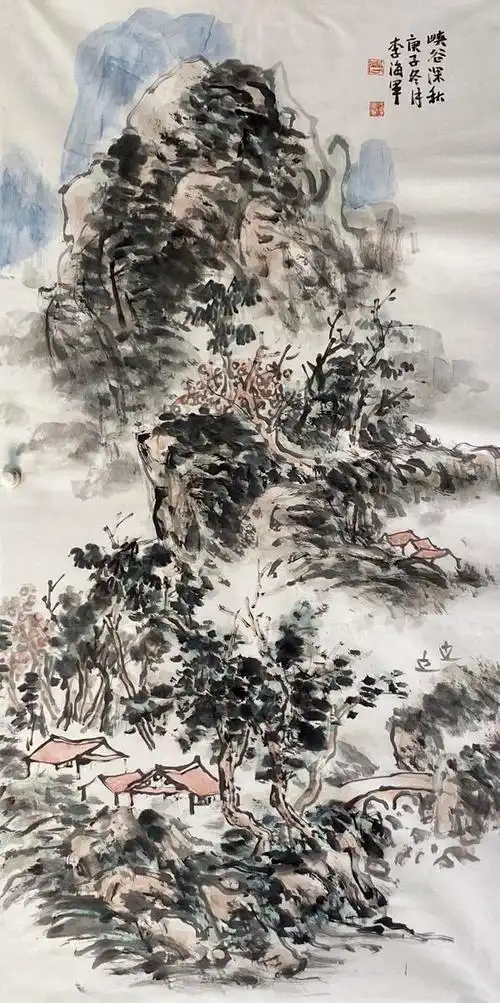 墨缘著名画家李海军山水作品欣赏
