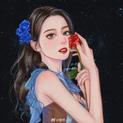 迪丽热巴##手绘头像