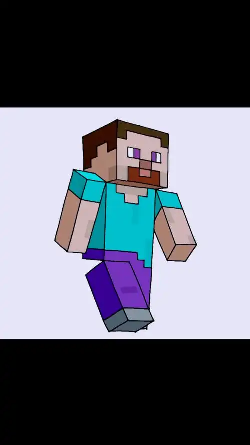 教你如何绘制我的世界行走的史蒂夫