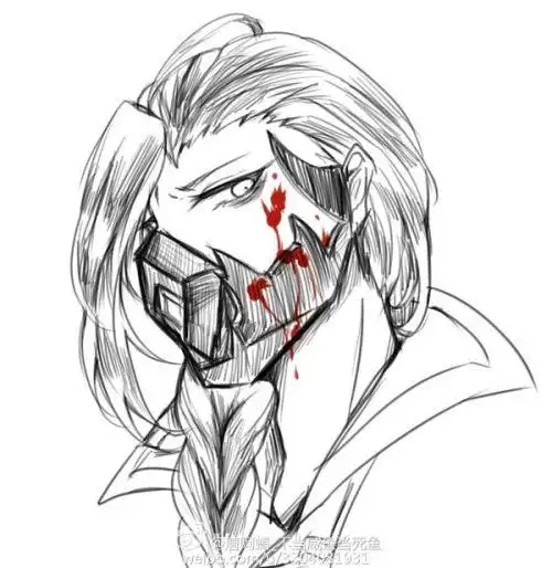 求王者荣耀五黑头像,黑白的,脸上都有血的
