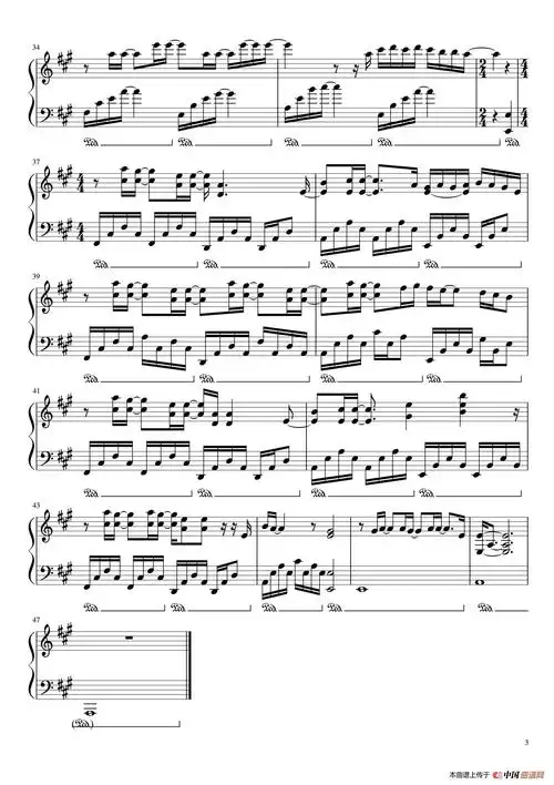 撒野【广播剧主题曲】 (bibipiano钢琴版)_谱友园地_中国曲谱网