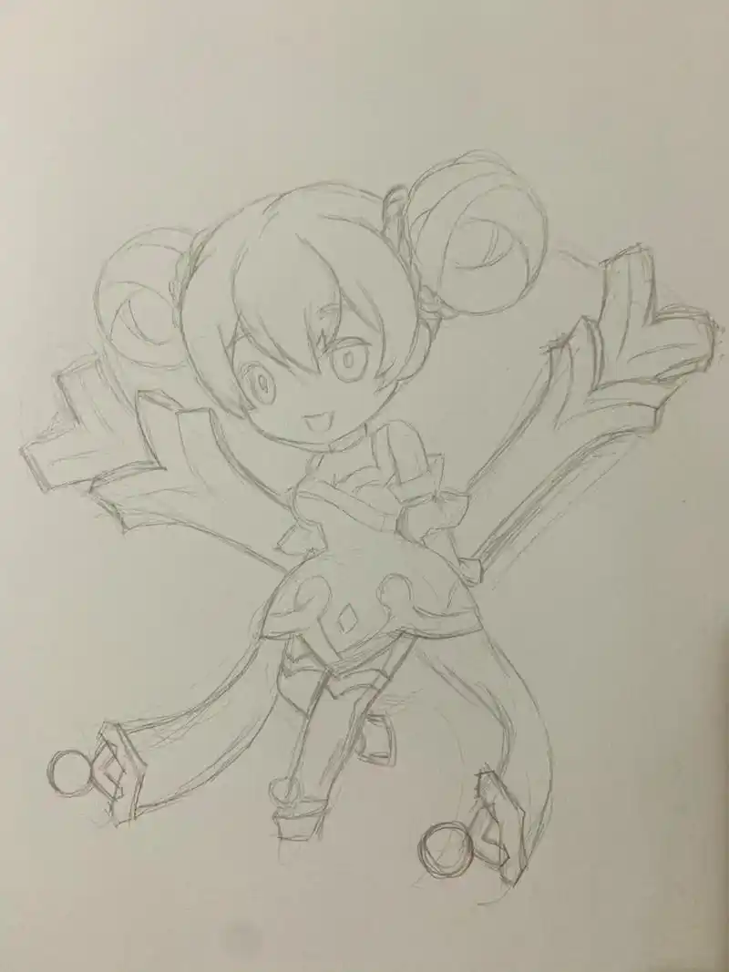 马克笔临摹手绘含步骤图 马克笔touch color168色 临摹王者荣耀官q版