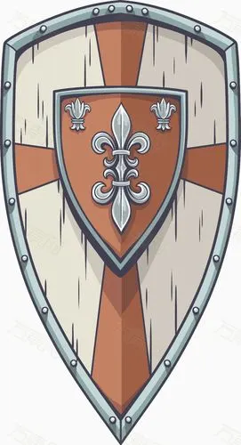 盾牌彩绘图图片免费下载_卡通手绘_万素网