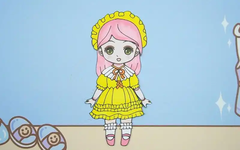 梦境少女创意手工,卡通女孩纸娃娃daria