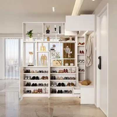 简约现代玄关转角一体鞋柜酒柜隔断餐厅储物柜进门装饰门厅 原价5960