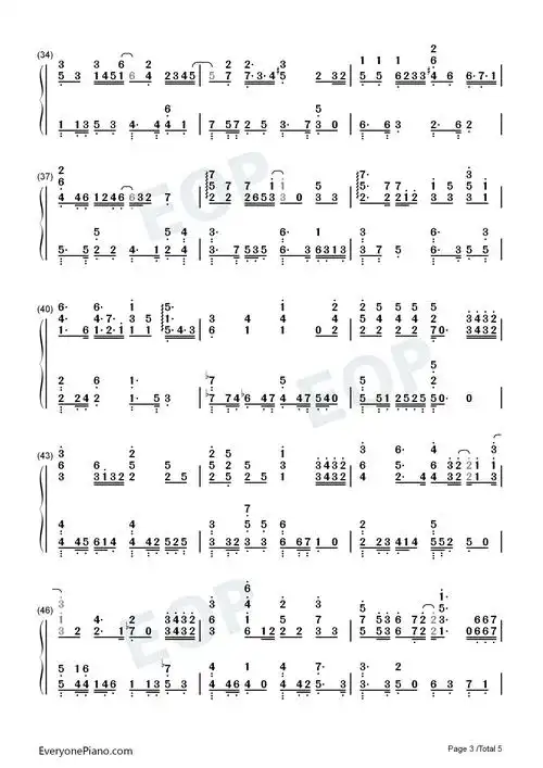 交换余生林俊杰最新单曲双手简谱预览3