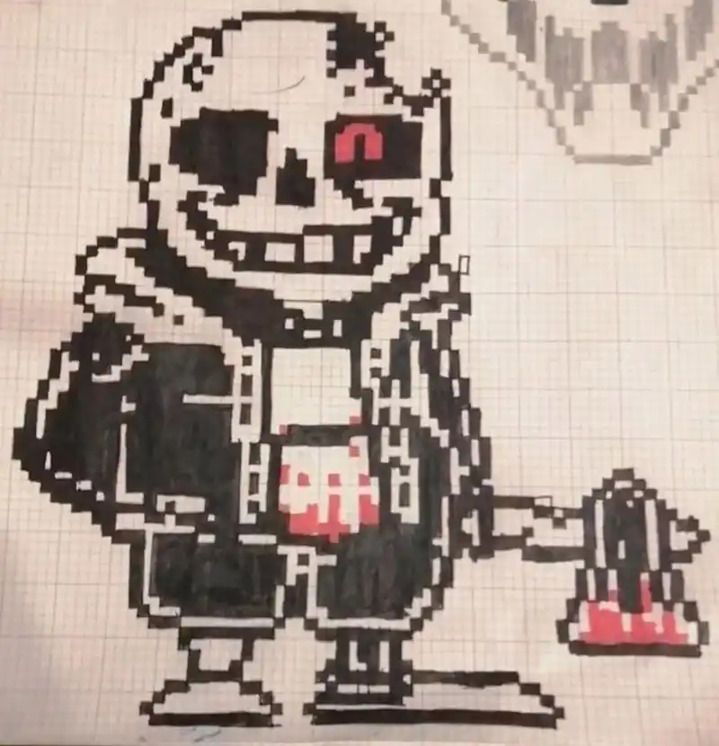 传说之下像素画 传说之下 像素画  最后的呼吸 ,最后的色彩,horror