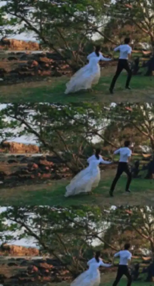 《阳光之下》中柯滢穿着婚纱被封潇声绑走