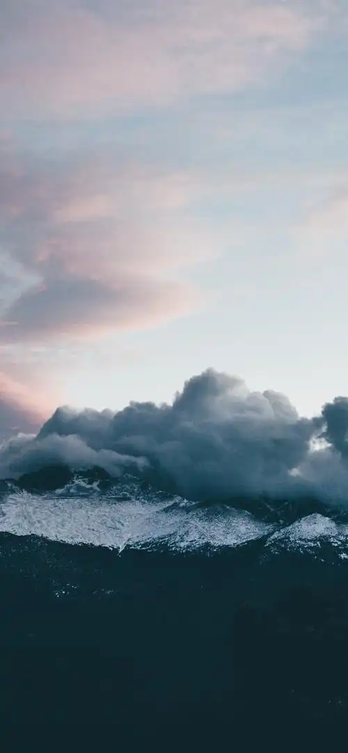 云,山,黄昏 1242x2688 iphone 11 pro/xs max 壁纸,图片,背景,照片