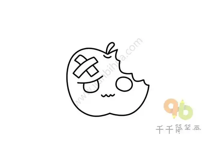 儿童简笔画毒苹果