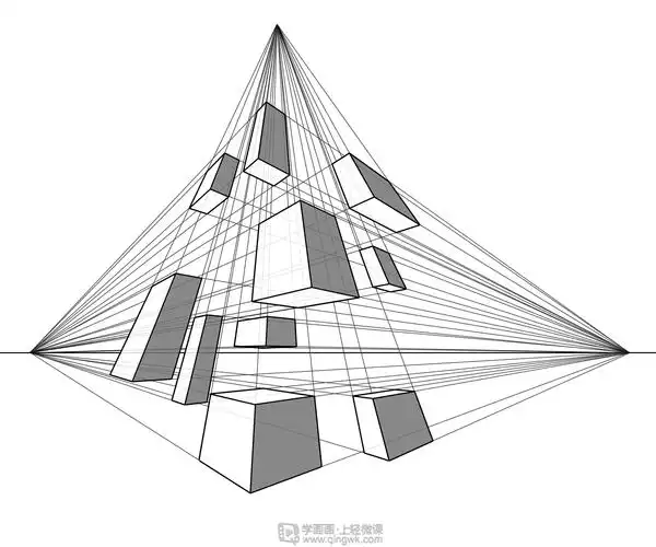 rh43211一朵芸动漫插画基础三点透视练习