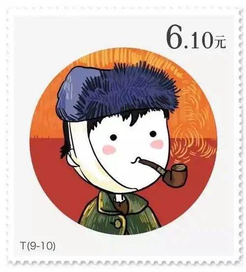梵高这张邮票的主题是什么?