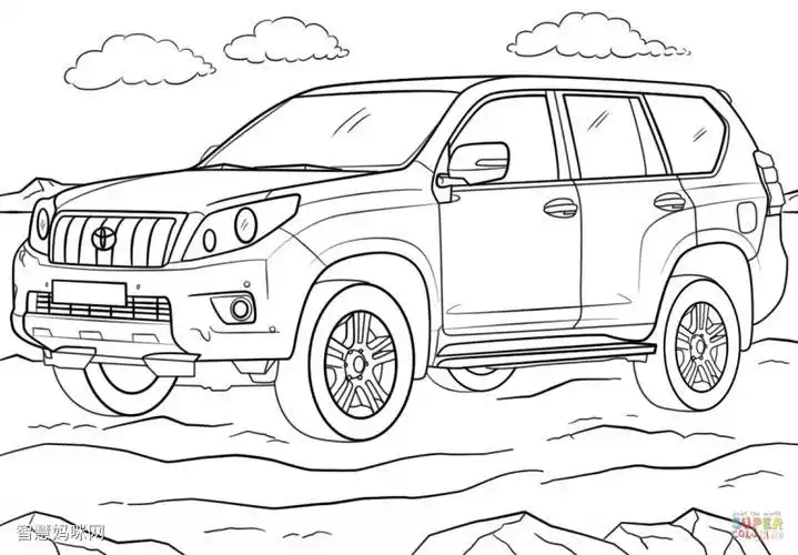 丰田陆上巡洋舰填色图片丰田小汽车简笔画三菱l200图片奥迪q7线稿图片