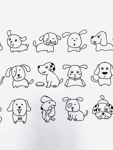 怎么画狗的简笔画dog怎么画狗的简笔画