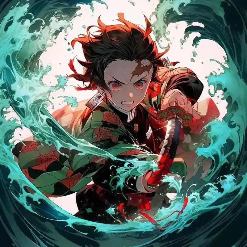 炭治郎~热血!#鬼灭之刃 #头像 - 抖音