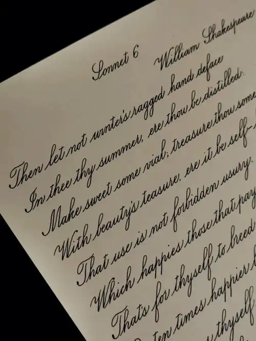 英文手写莎士比亚sonnet6