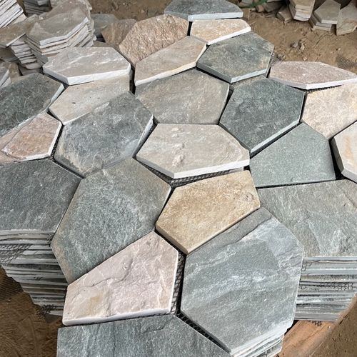 vieruodis花岗岩冰裂纹碎拼文化石室外防滑地面砖庭院广场户外地板砖