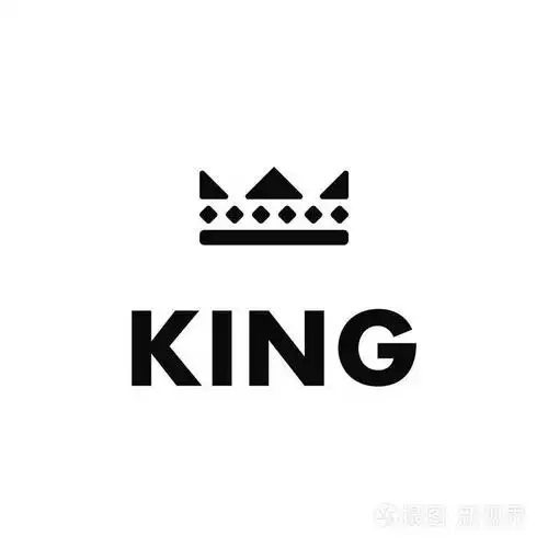 国王标志模板.老式皇冠符号.皇家标识图标, 几何设计插画-正版商用图