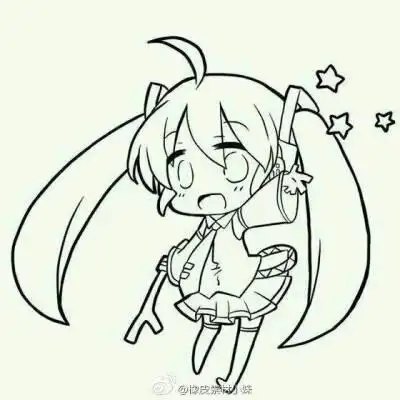 侵删 来自微博 原po见水印 #橡皮章素材##初音