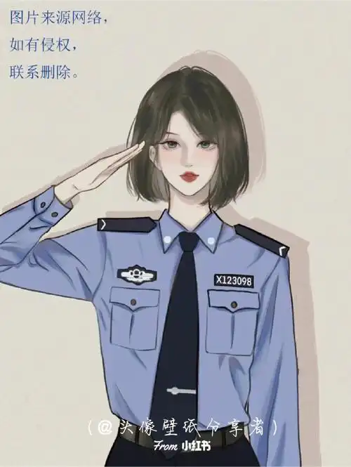 femalepoliceavatarsharing女警察头像
