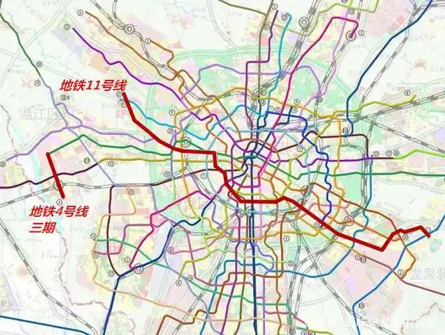 地铁11号线,是一条东西走向的加密干线,最初线路规划为龙泉驿大面至