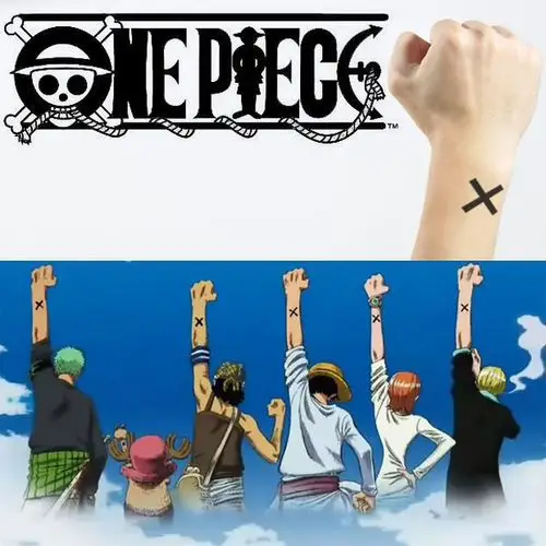 ang小小冒险防水纹身贴海贼王onepiece航海王同款叉叉cosplay