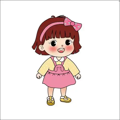 手绘卡通人物—《女儿》|插画|儿童插画|提笔绘心 - 原创作品 - 站酷