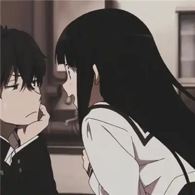 二次元动漫截图甜蜜互动情侣头像 男女同框超赞的好看情头合集_情侣