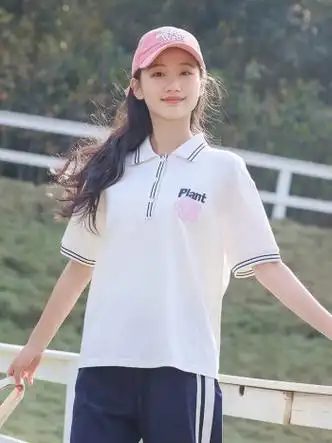 方糖姑娘高中生夏装大童短袖套装夏季新款2023初中学生两件少女孩运动