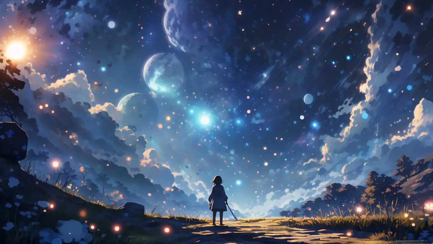 904k二次元星空壁纸,梦幻又神秘! 哇塞!