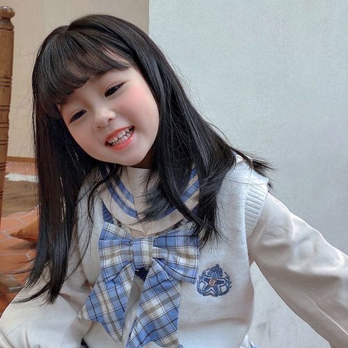 儿童假发女中长发女宝宝公主可爱长卷发婴童波波头小孩短发全头套