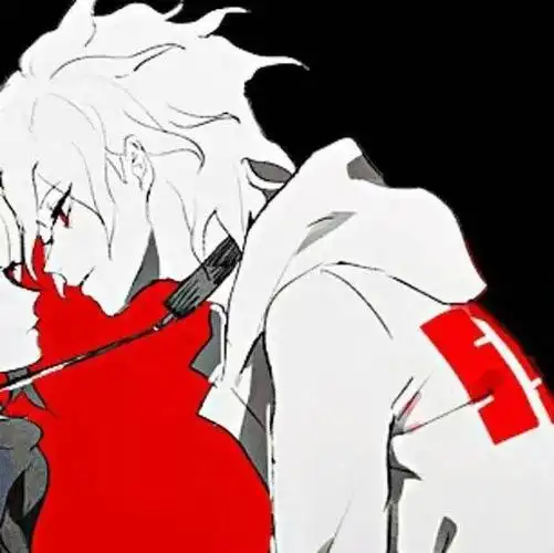 二次元病娇情头高清动漫病娇情侣头像一左一右