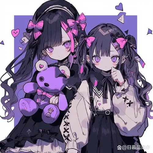 甜酷女孩|小熊姐妹花 闺蜜头像