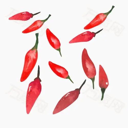 红色朝天椒图片免费下载_卡通手绘_万素网