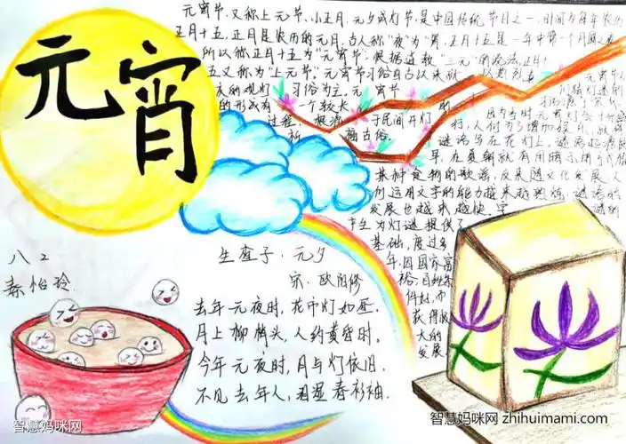 2022年元宵佳节手抄报图片