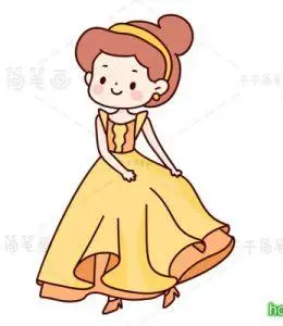 人物简笔画10张可爱的魔法小公主涂色图片下载其他简笔画3个魔法粉红