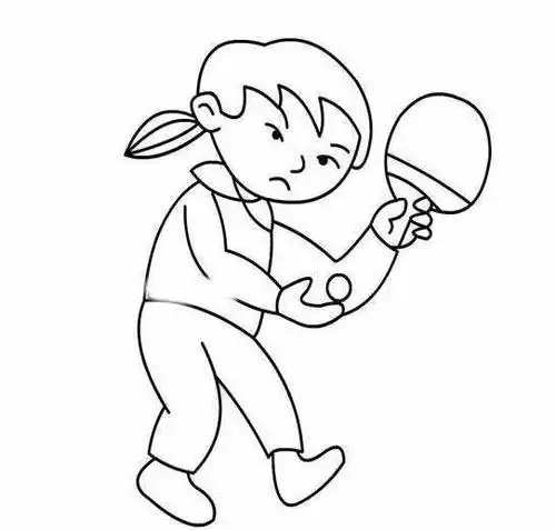 卡通动漫人物简笔画_小女孩在运动