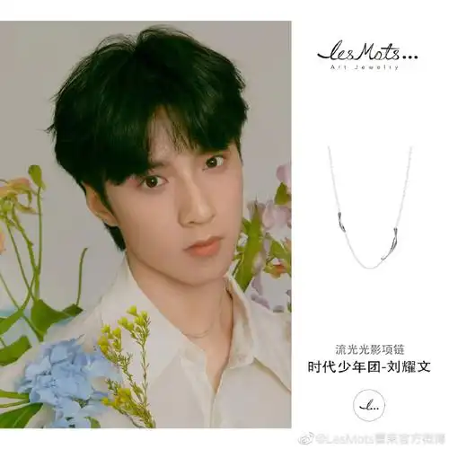 时代少年团-刘耀文佩戴#lesmots蕾茉#流光光影项链 简约设计 点缀