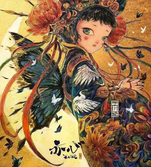 跪了,她的新国风插画惊艳绝伦,唯美瑰丽的场景宛若仙境,网友惊呼:太