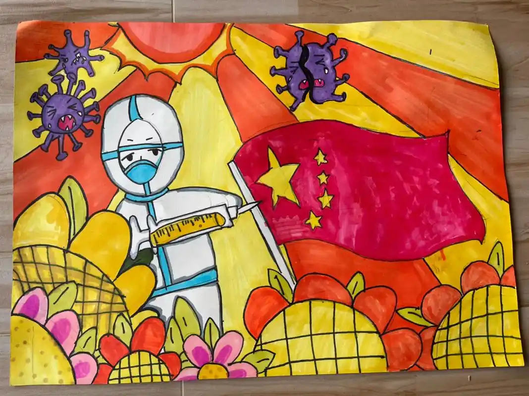 抗击疫情绘画 - snow baby - 抖音