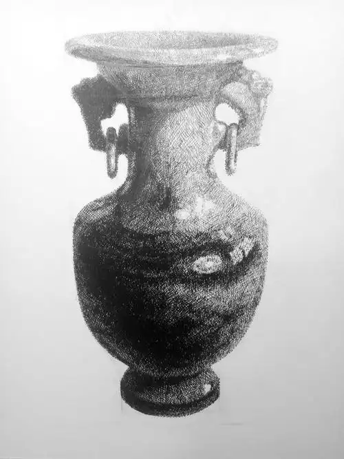 钢笔画古董静物类