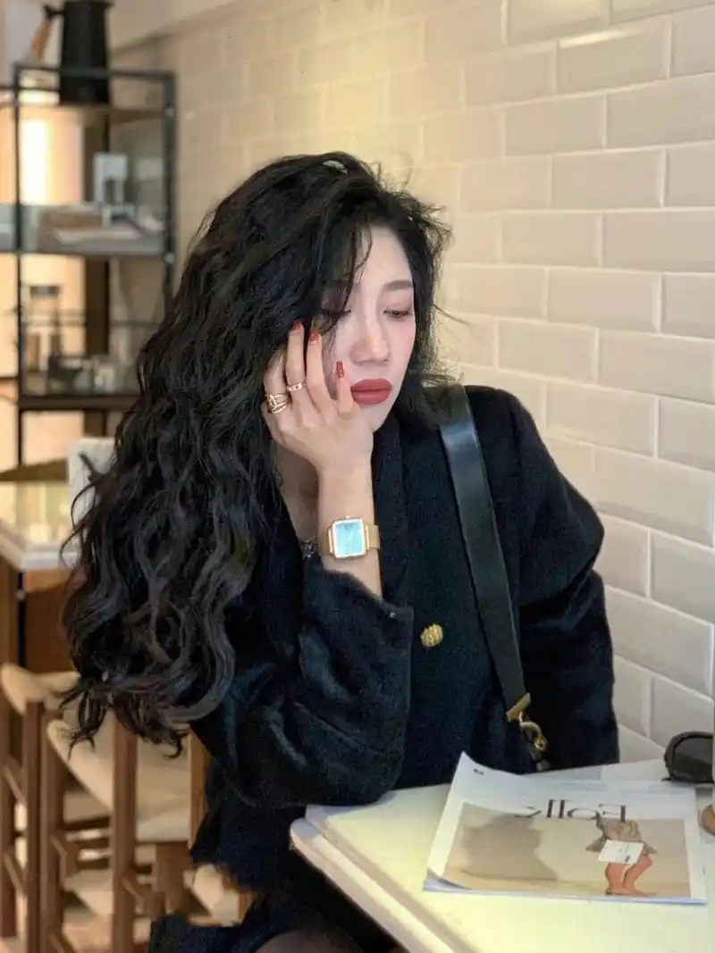 96 9096中长发烫发 羊毛卷 木马卷 法式烫发 蛋卷头 复古卷发